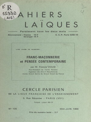 cover image of Franc-maçonnerie et pensée contemporaine
